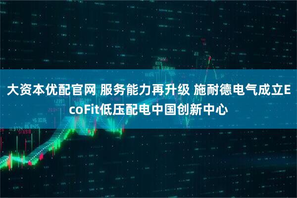 大资本优配官网 服务能力再升级 施耐德电气成立EcoFit低压配电中国创新中心